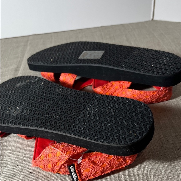 Vibrant Orange Strappy Sandals. SH146 - Picture 5 of 5